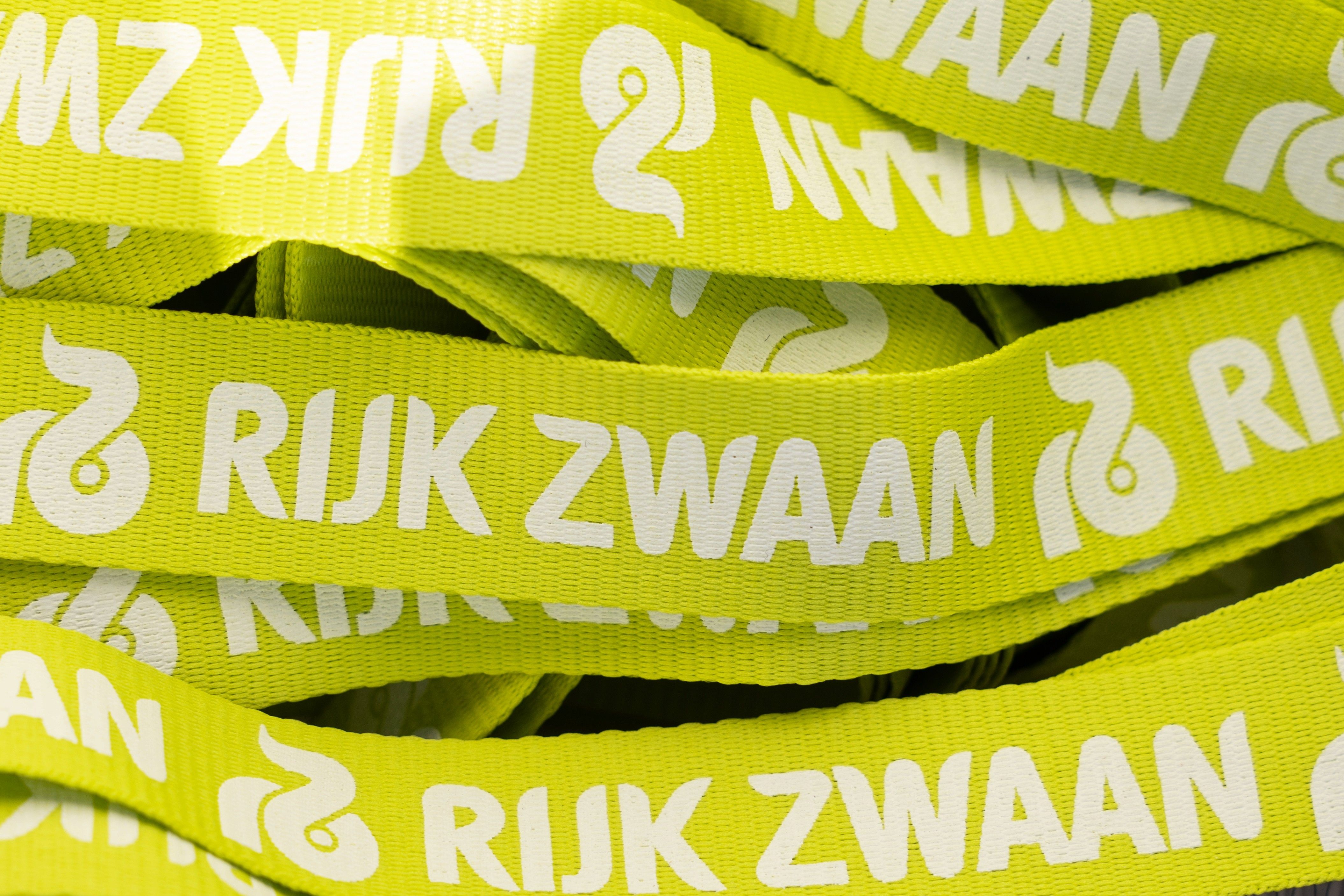 Bright green Rijk Zwaan event lanyards