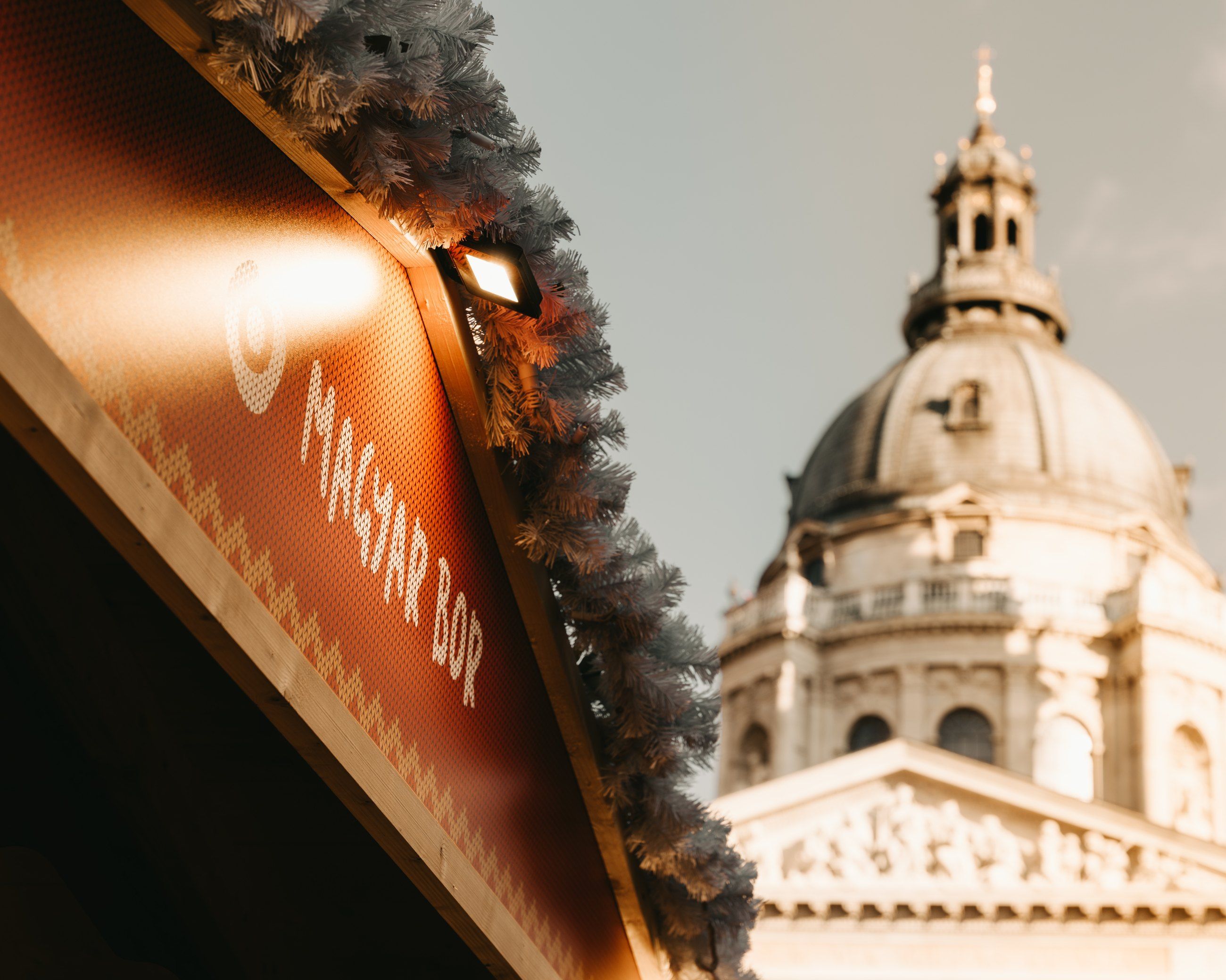 Wine stall roof with St. Stephen's Basilica behind